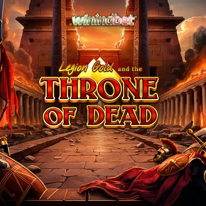 Tampilan visual slot Legion Gold and the Throne of Dead dengan elemen emas dan kuno